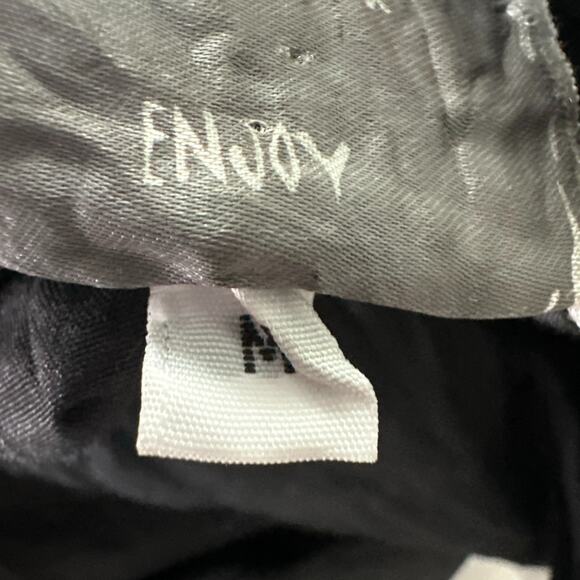 HARUBELLA Womens Jacket Medium Black Tie Dye Crinkle Open Boho Lagenlook Artsy - Picture 7 of 9